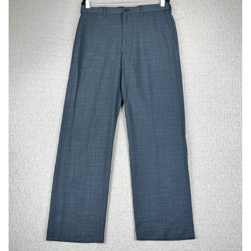 New Savane Dress Pants Men 32x30 Dark Sapphire Comfort Waist Performance